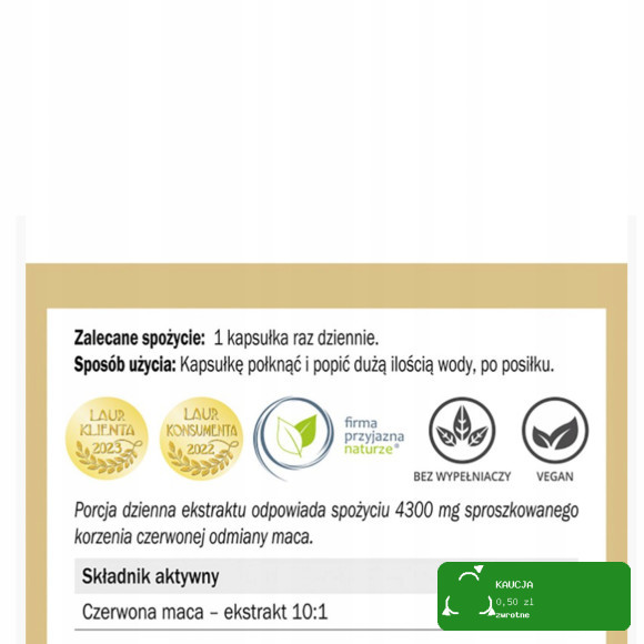 Yango CZERWONA MACA wsparcie na: ENERGIA PAMIĘĆ SPRAWNOŚĆ fizyczna 90kaps.