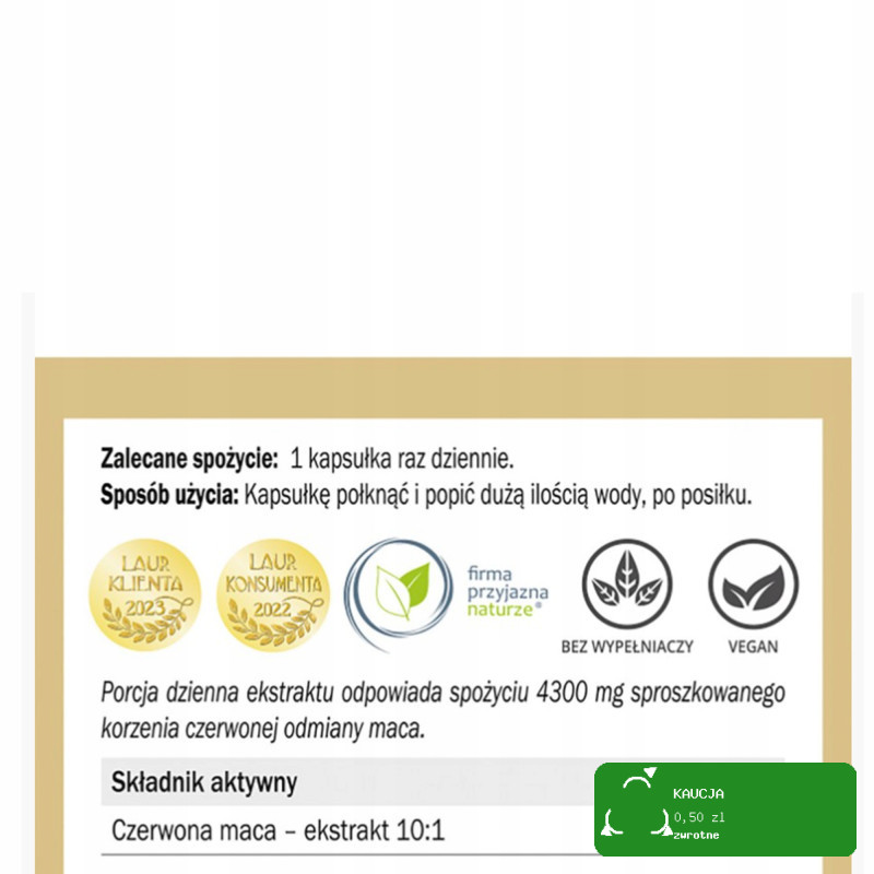Yango CZERWONA MACA wsparcie na: ENERGIA PAMIĘĆ SPRAWNOŚĆ fizyczna 90kaps.