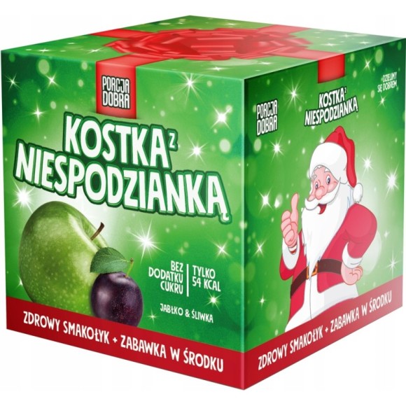 PORCJA DOBRA KOSTKA Jabłko Śliwka (zielona - świąteczna)