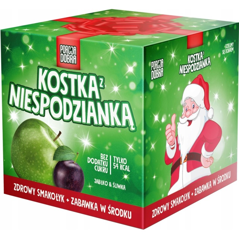 PORCJA DOBRA KOSTKA Jabłko Śliwka (zielona - świąteczna)