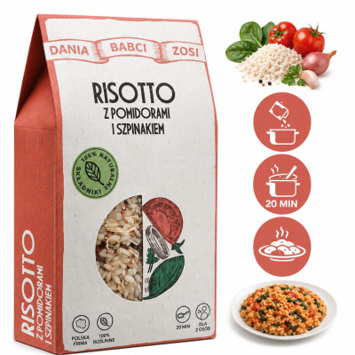 DANIA BABCI ZOSI - RISOTTO z pomidorami i szpinakiem 180g
