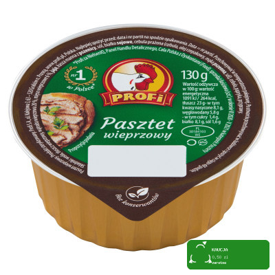 PASZTET WIEPRZOWY z kogucikiem 130g PROFI