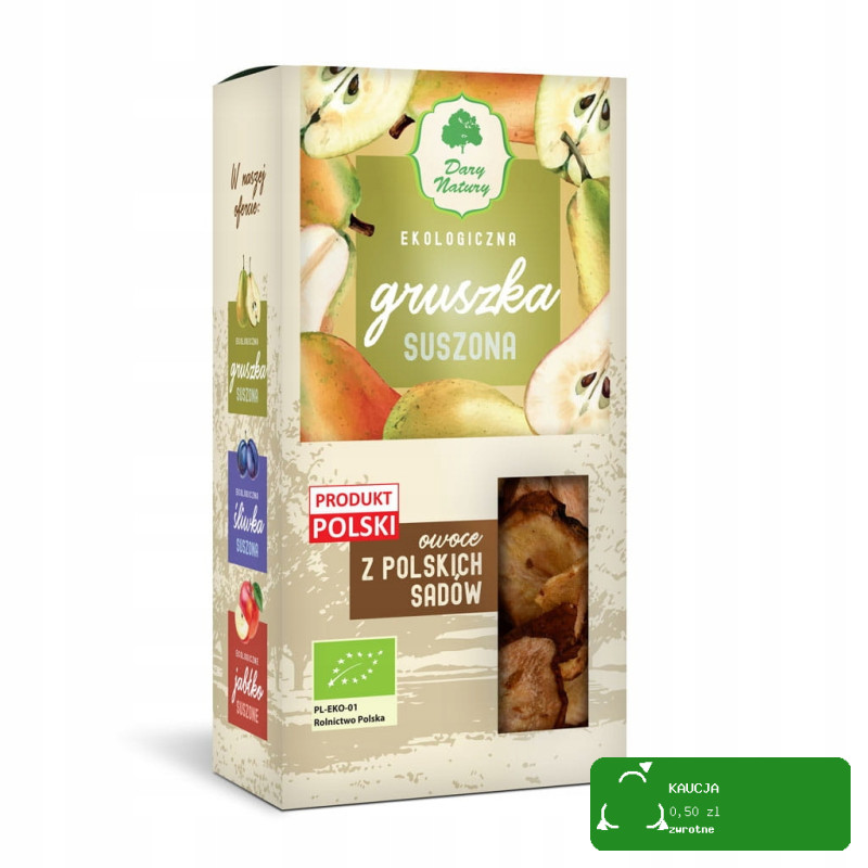 Dary Natury GRUSZKA SUSZONA owoce ekologiczne EKOLOGICZNE 150G 0,15Kg