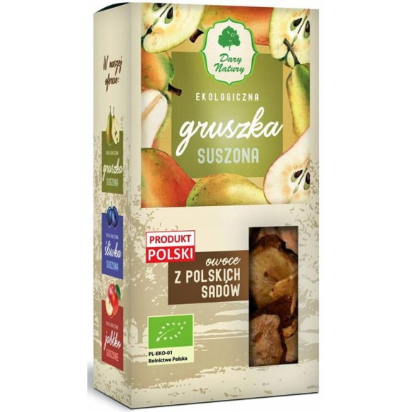 Dary Natury GRUSZKA SUSZONA owoce ekologiczne EKOLOGICZNE 150G 0,15Kg