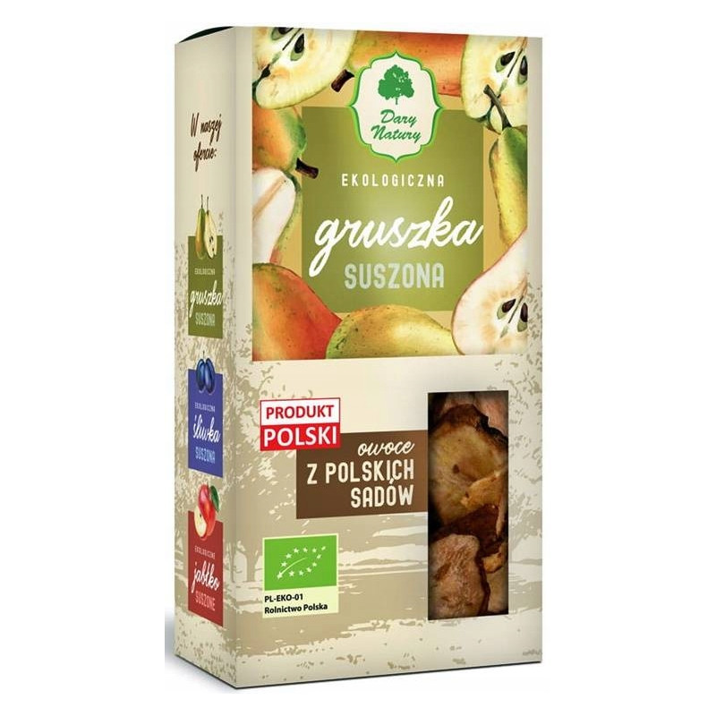 Dary Natury GRUSZKA SUSZONA owoce ekologiczne EKOLOGICZNE 150G 0,15Kg