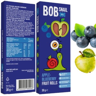 BOB SNAIL ROLLS BORÓWKA 30g przekąska owocowa