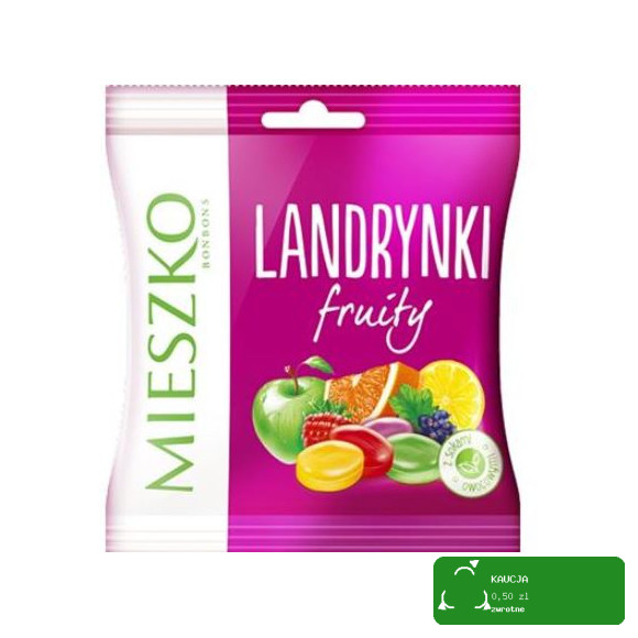 LANDRYNKI OWOCOWE KARMELKI O SMAKACH OWOCOWYCH 90g MIESZKO KRÓTKA DATA