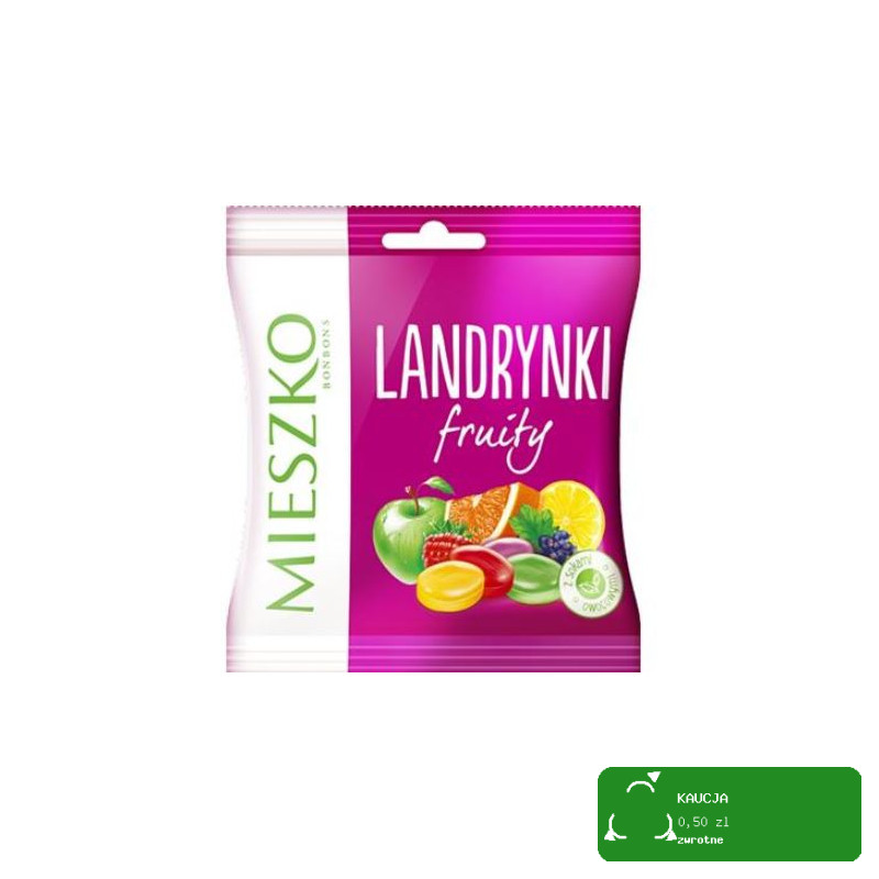 LANDRYNKI OWOCOWE KARMELKI O SMAKACH OWOCOWYCH 90g MIESZKO KRÓTKA DATA