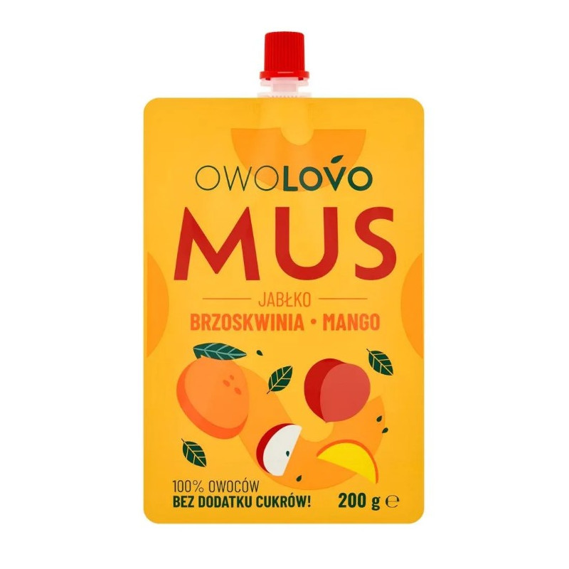 OWOLOVO BRZOSKWINIA MANGO 200g