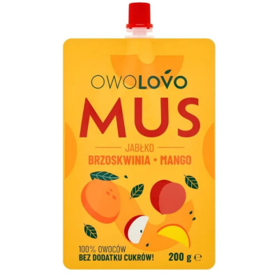 OWOLOVO BRZOSKWINIA MANGO 200g