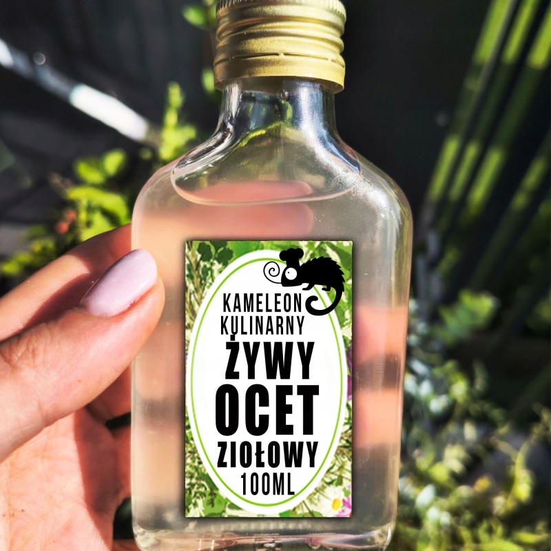 ŻYWY OCET ZIOŁOWY Z ZIÓŁ 100ml 0,1L niepasteryzowany