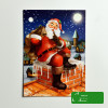 Świąteczny BILECIK DO PREZENTU Karnet Kartka Święta MIKOŁAJ NA KOMINIE x1