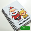 BILECIK DO PREZENTU Karnet Kartka Święta WESOŁY MIKOŁAJ RENIFER 7x10cm x1