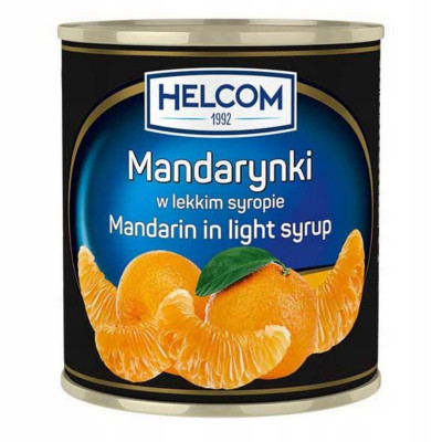 Helcom MANDARYNKA MANDARYNKI W LEKKIM SYROPIE puszka 312g do deserów ciast