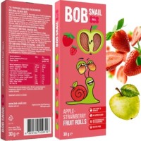 BOB SNAIL ROLLS  przekąska  bez cukru JABŁKO TRUSKAWKA 30g