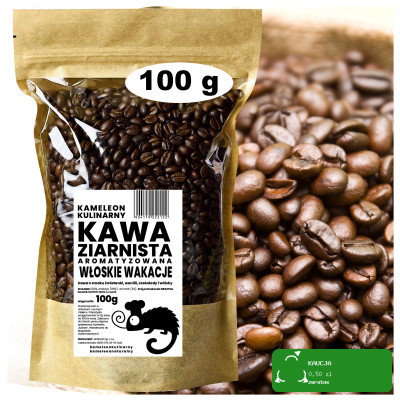 KAMELEON KULINARNY KAWA SMAKOWA ziarno aromatyzowana WŁOSKIE WAKACJE 100g