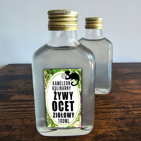ŻYWY OCET ZIOŁOWY Z ZIÓŁ 100ml 0,1L niepasteryzowany