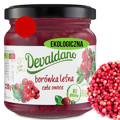 DEVALDANO - EKO KONFITURA - BORÓWKA LEŚNA 190g / słoik