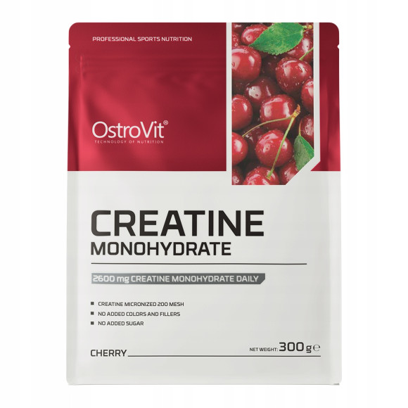 OstroVit MONOHYDRAT KREATYNY KREATYNA 300g 0,3KG - smak WIŚNIOWY