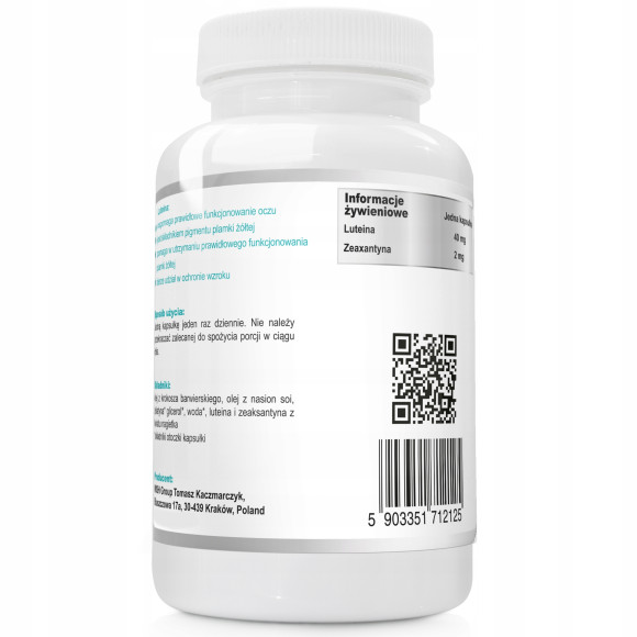 Wish LUTEINA FORTE MAX 40mg NATURALNA + Zeaxantyna 60k wsparcie OCZY WZROK
