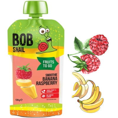 BOB SNAIL MUS MALINA 120G KRÓTKA DATA