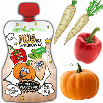 MUS WARZYWNY MULTIWARZYWO biała marchew + dynia + papryka 110g