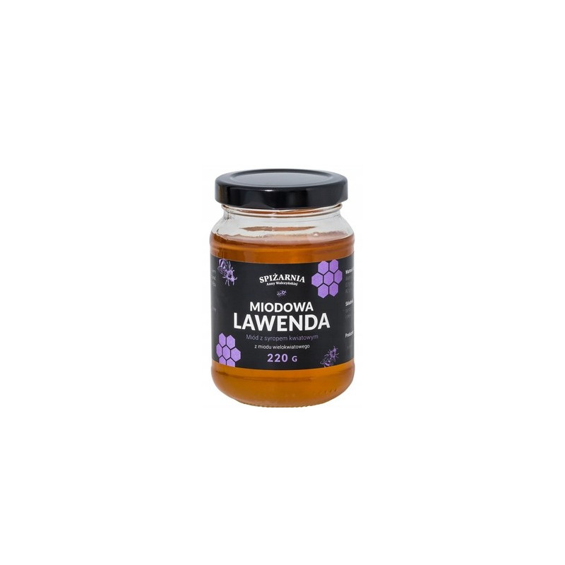 MIODOWA LAWENDA 220g MIÓD WIELOKWIATOWY Z SYROPEM Z LAWENDY