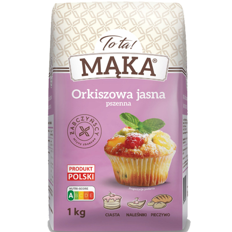 TOTA MĄKA ORKISZOWA JASNA typ 650 1KG