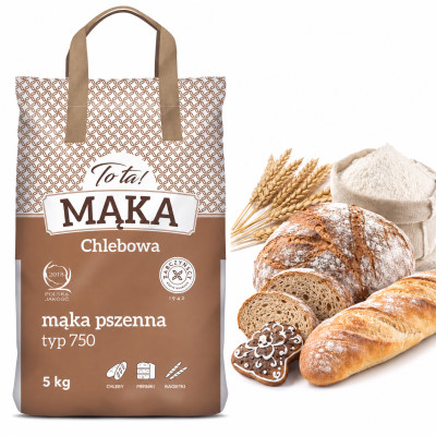 TOTA MĄKA PSZENNA TYP 750 CHLEBOWA pizza pieczywo chleb makarony ToTa! 5KG