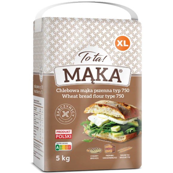 TOTA MĄKA PSZENNA TYP 750 CHLEBOWA pizza pieczywo chleb makarony ToTa! 5KG