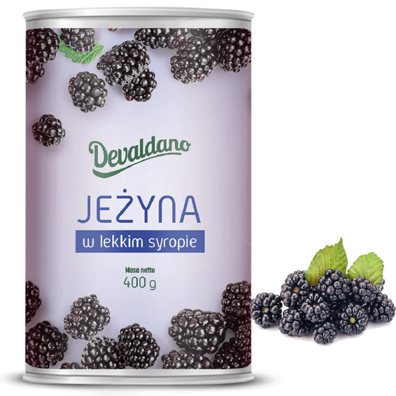 DEVALDANO JEŻYNA W SYROPIE 400g puszka