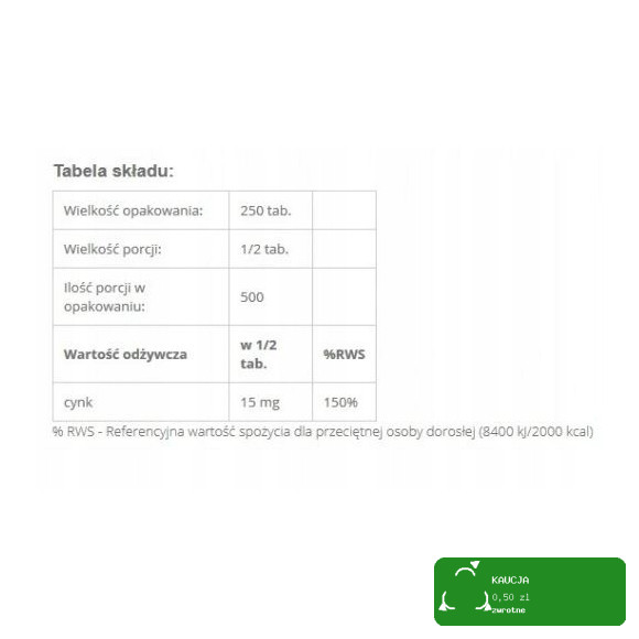 Swanson CYNK GLUKONIAN 30mg 250 tabletek wsparcie ODPORNOŚĆ PRZECIWZAPALNIE