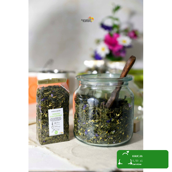 HERBATA ZIELONA aromatyzowana SENCHA KAKTUSOWA wyjątkowa HIT 1000G 1kg