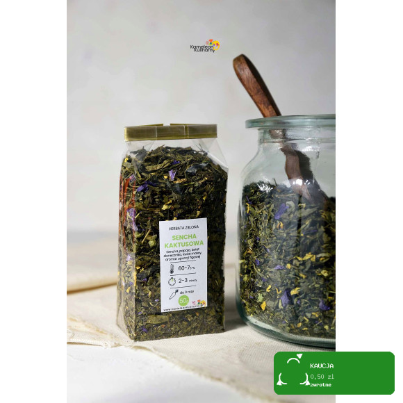 HERBATA ZIELONA aromatyzowana SENCHA KAKTUSOWA wyjątkowa HIT 1000G 1kg