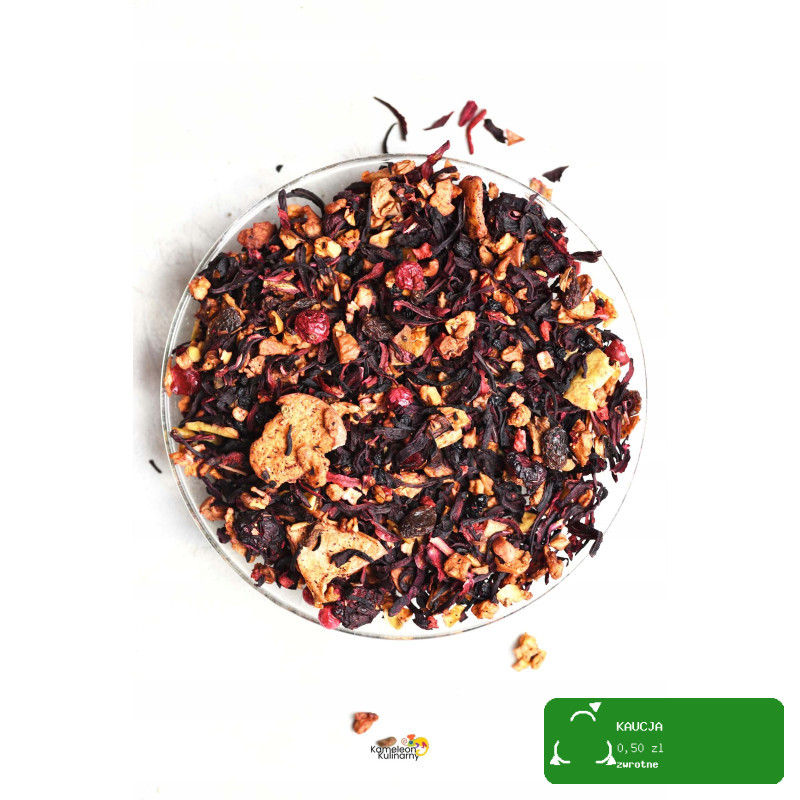 KAMELEON HERBATA OWOCOWA OWOCE W RUMIE rodzynki hibiskus wiśnie truskaw 1KG