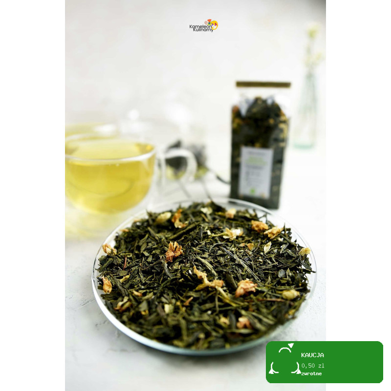 HERBATA ZIELONA aromatyzowana SENCHA JAŚMINOWA jaśmin PRZEPYSZNA 1000g 1KG