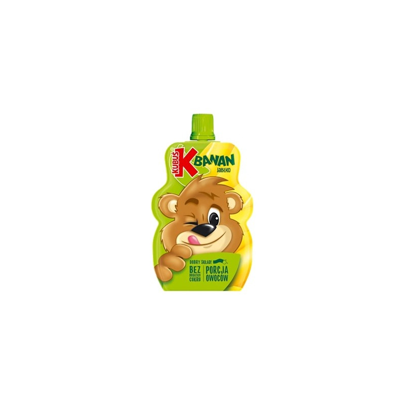 KUBUŚ MUS 100% OWOCÓW bez dodatku cukru BANAN JABŁKO100g KRÓTKA DATA