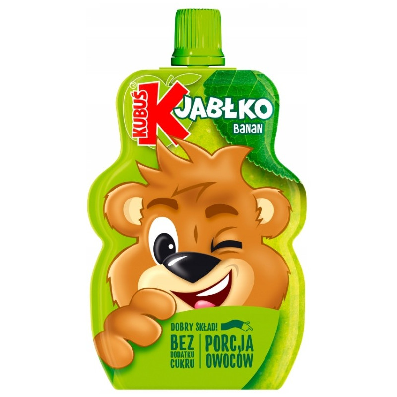 KUBUŚ MUS 100% OWOCÓW bez dodatku cukru JABŁKO BANAN 100g KRÓTKA DATA