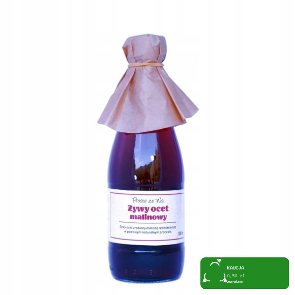 PROSTO ZE WSI  żywy ocet MALINOWY wsparcie FLORA BAKTERYJNA JELIT 330ml