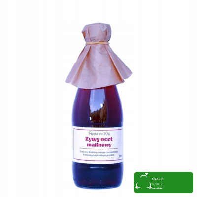 PROSTO ZE WSI  żywy ocet MALINOWY wsparcie FLORA BAKTERYJNA JELIT 330ml