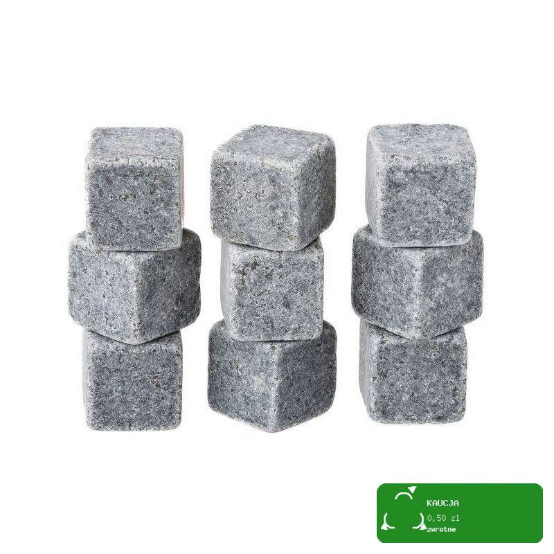 KAMIENIE LODOWE KOSTKI DO CHŁODZENIA NAPOJÓW Whisky Stones 9szt KAMILLE7792