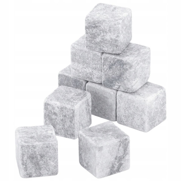 KAMIENIE LODOWE KOSTKI DO CHŁODZENIA NAPOJÓW Whisky Stones 9szt KAMILLE7792