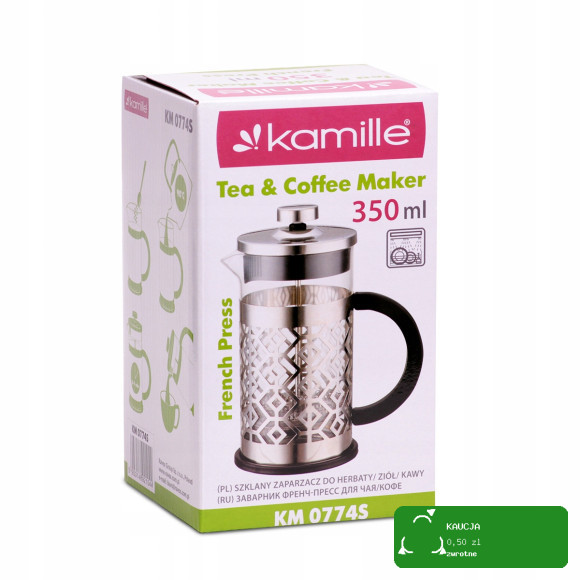 ZAPARZACZ d KAWY HERBATY FRENCHPRESS 350ml KAMILLE