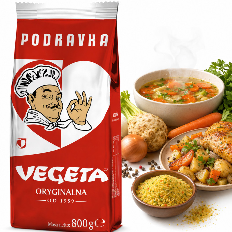 VEGETA CZERWONA przyprawa WARZYWNA DO POTRAW duże opakowanie 800g PODRAVKA