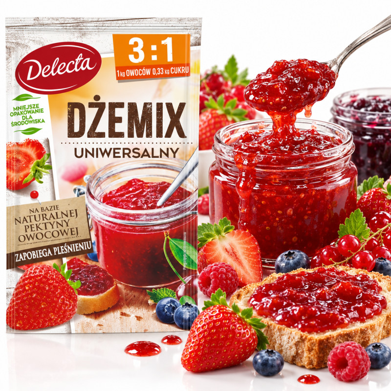 DELECTA DŻEMIX dżemofix UNIWERSALNY 3:1 30g NA 1 kg OWOCÓW dżem przetwory