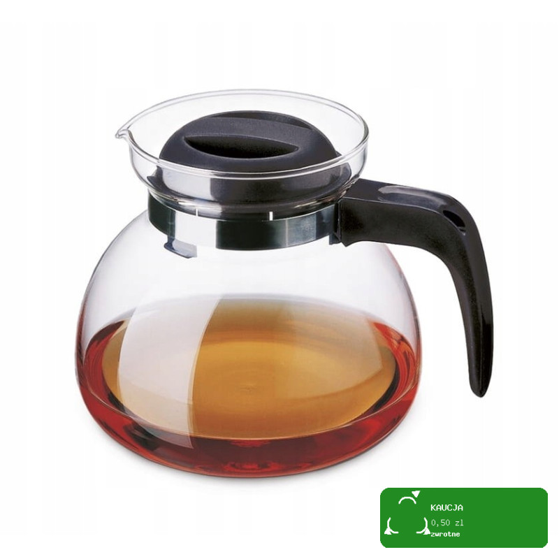 DZBANEK NA HERBATĘ SZKLANY żaroodporny DUŻY POJEMNY WYGODNY 1,5L 1500ml