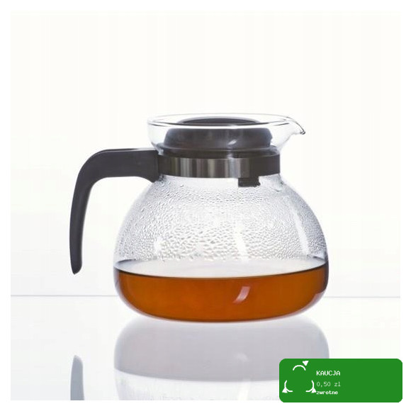 DZBANEK NA HERBATĘ SZKLANY żaroodporny DUŻY POJEMNY WYGODNY 1,5L 1500ml