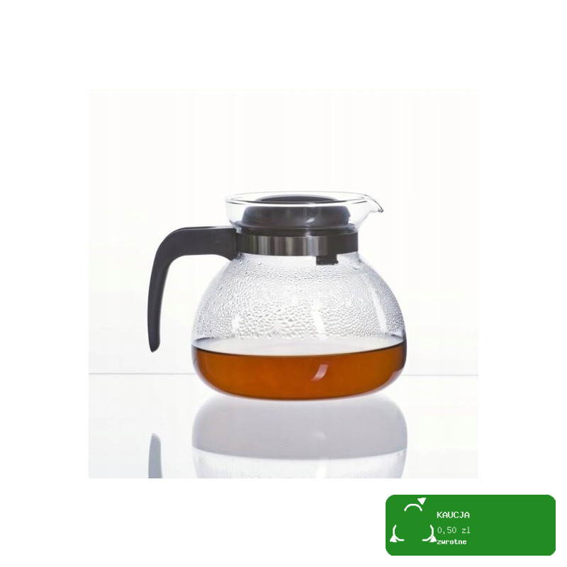 DZBANEK NA HERBATĘ SZKLANY żaroodporny DUŻY POJEMNY WYGODNY 1,5L 1500ml