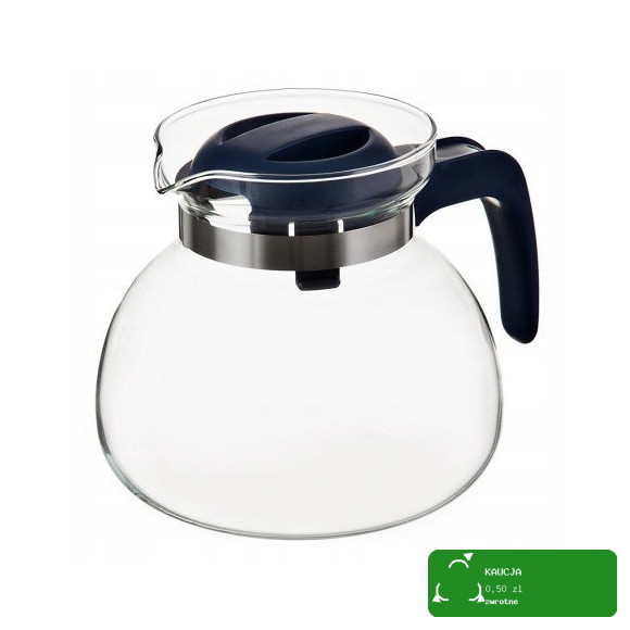 DZBANEK NA HERBATĘ SZKLANY żaroodporny DUŻY POJEMNY WYGODNY 1,5L 1500ml