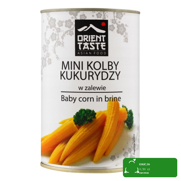MINI KOLBY KUKURYDZY KUKURYDZA kolba w zalewie ORIENT TASTE 425ml HELCOM